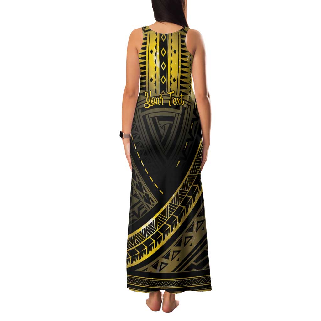Personalised Polynesia Childhood Cancer Awareness Family Matching Tank Maxi Dress and Hawaiian Shirt You Are Stronger Than Cancer LT05 - Polynesian Pride