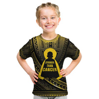 Personalised Polynesia Childhood Cancer Awareness Kid T Shirt You Are Stronger Than Cancer