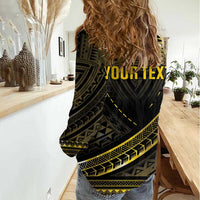 Personalised Polynesia Childhood Cancer Awareness Women Casual Shirt You Are Stronger Than Cancer LT05 - Polynesian Pride