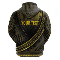Personalised Polynesia Childhood Cancer Awareness Zip Hoodie You Are Stronger Than Cancer