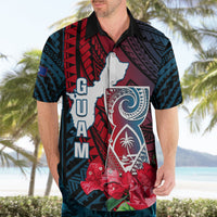 Guam Hawaiian Shirt Latte Stone Mix Bougainvillea Polynesian Pattern LT05 - Polynesian Pride