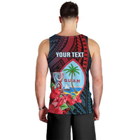Personalized Guam Men Tank Top Latte Stone Mix Bougainvillea Polynesian Pattern LT05 - Polynesian Pride