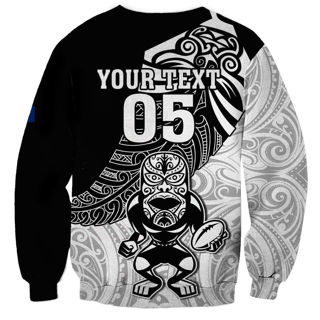Custom New Zealand Fern Rugby Sweatshirt World Cup 2023 Go Aotearoa Maori Pattern LT05 - Polynesian Pride