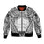 Polynesian Tattoo Inspired Cosplay Costume Bomber Jacket Tribal Warrior White - Polynesian Pride