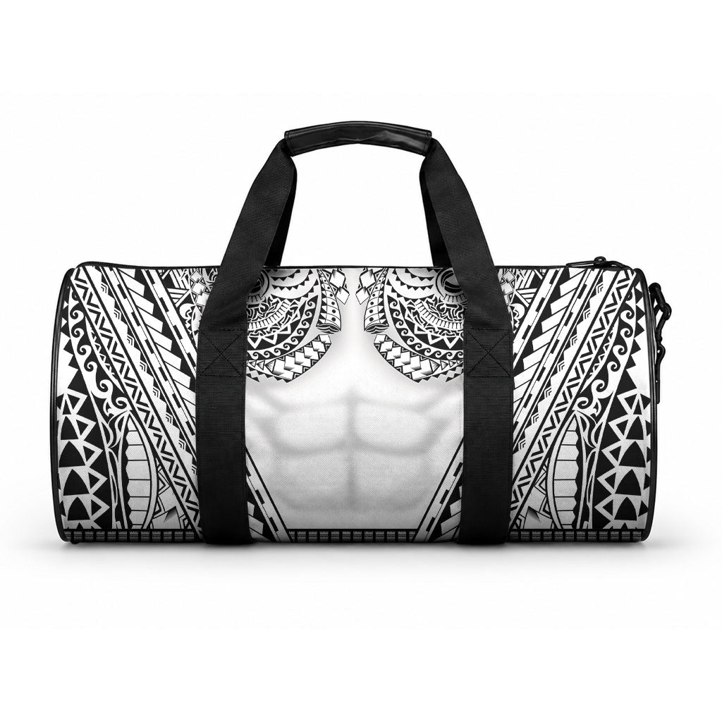Polynesian Tattoo Inspired Cosplay Costume Duffle Bag Tribal Warrior White LT05 One size White - Polynesian Pride