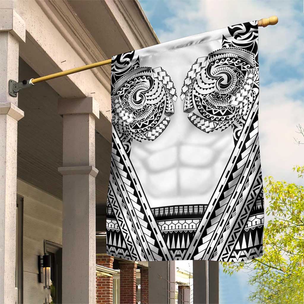 Polynesian Tattoo Inspired Cosplay Costume Garden Flag Tribal Warrior White LT05 House Flag White - Polynesian Pride