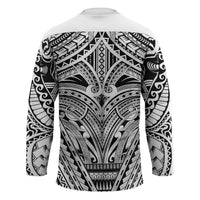 Polynesian Tattoo Inspired Cosplay Costume Hockey Jersey Tribal Warrior White - Polynesian Pride