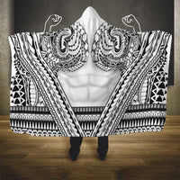 Polynesian Tattoo Inspired Cosplay Costume Hooded Blanket Tribal Warrior White LT05 - Polynesian Pride