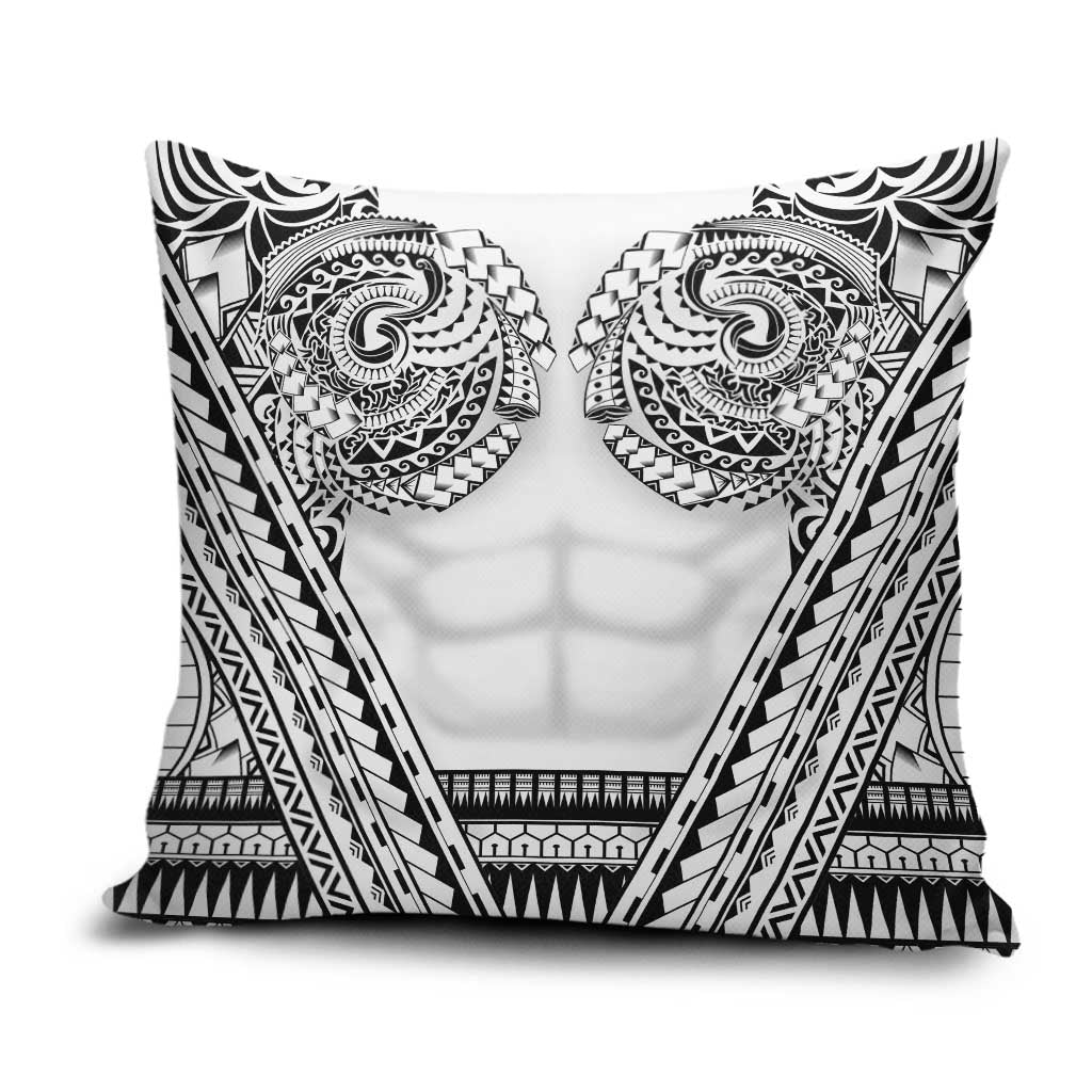 Polynesian Tattoo Inspired Cosplay Costume Pillow Cover Tribal Warrior White LT05 White - Polynesian Pride