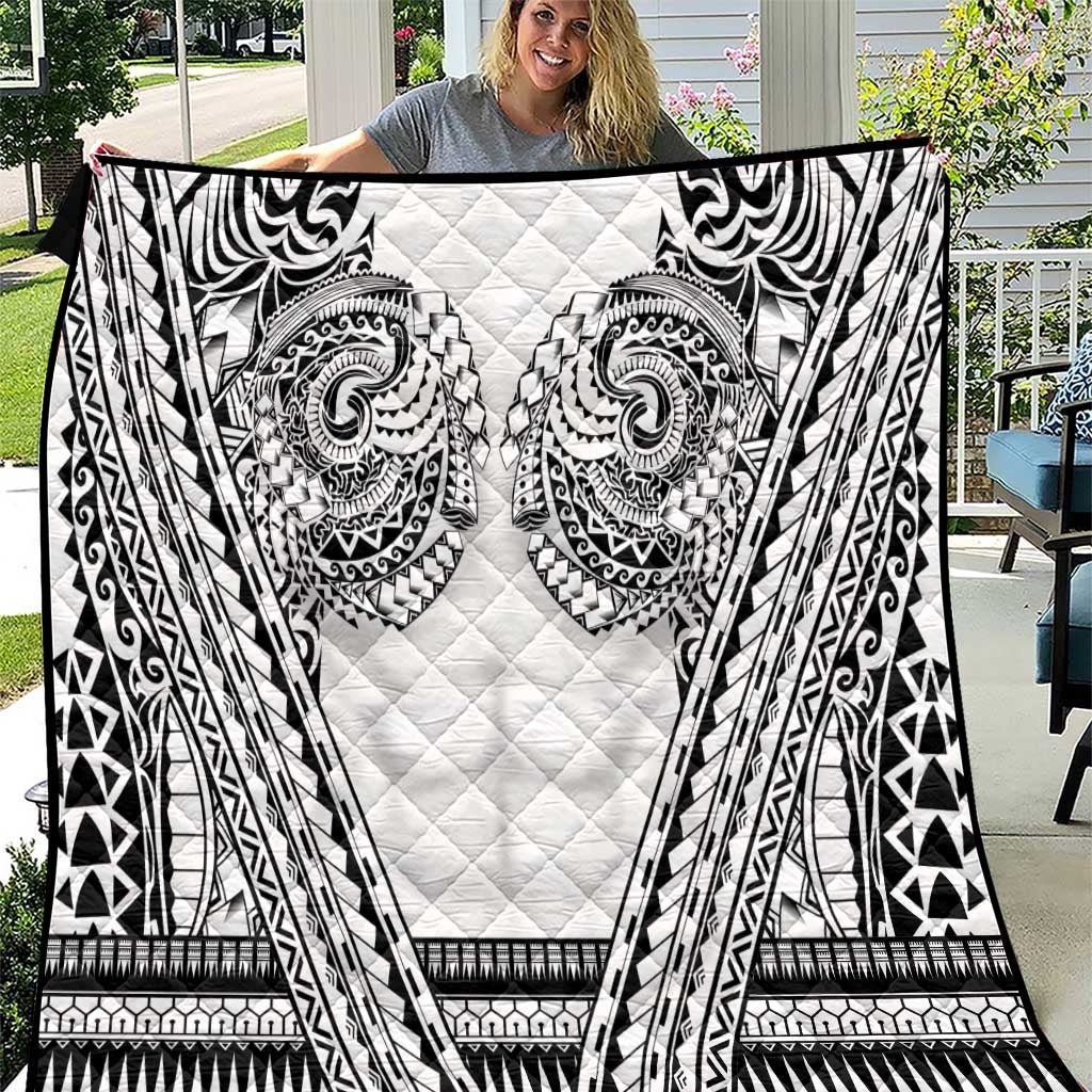 Polynesian Tattoo Inspired Cosplay Costume Quilt Tribal Warrior White LT05 White - Polynesian Pride
