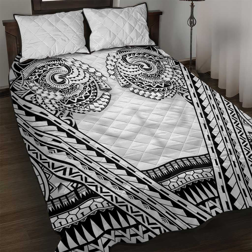 Polynesian Tattoo Inspired Cosplay Costume Quilt Bed Set Tribal Warrior White LT05 White - Polynesian Pride