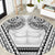 Polynesian Tattoo Inspired Cosplay Costume Round Carpet Tribal Warrior White - Polynesian Pride