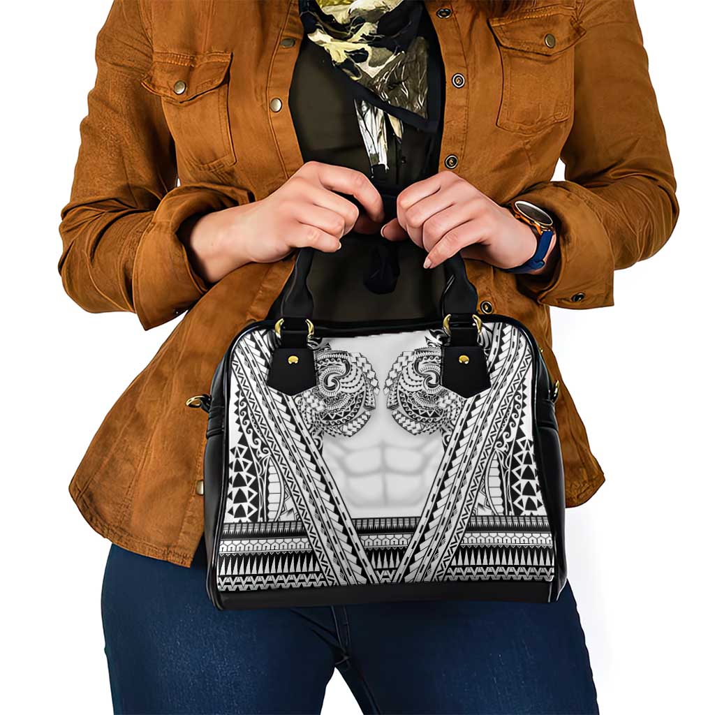 Polynesian Tattoo Inspired Cosplay Costume Shoulder Handbag Tribal Warrior White - Polynesian Pride