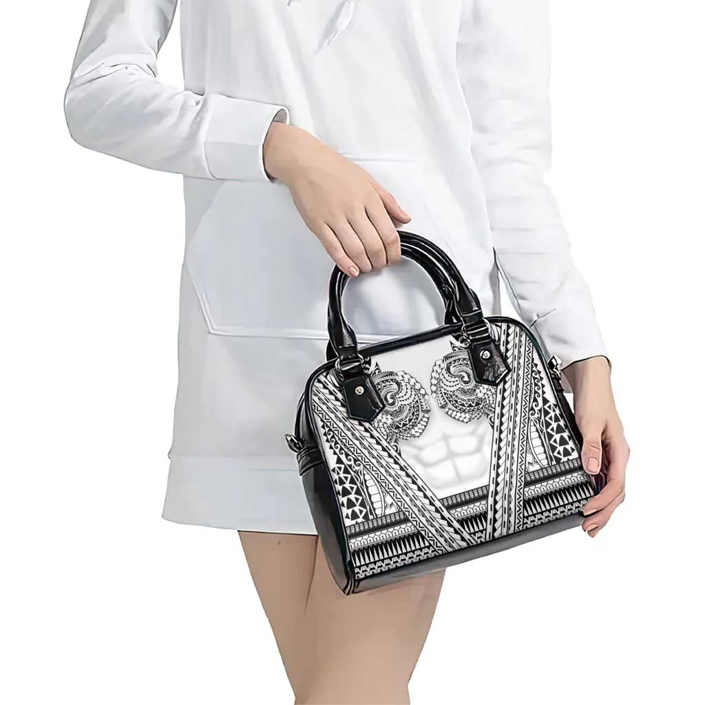 Polynesian Tattoo Inspired Cosplay Costume Shoulder Handbag Tribal Warrior White - Polynesian Pride