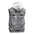 Polynesian Tattoo Inspired Cosplay Costume Sleeveless Zip Hoodie Tribal Warrior White - Polynesian Pride