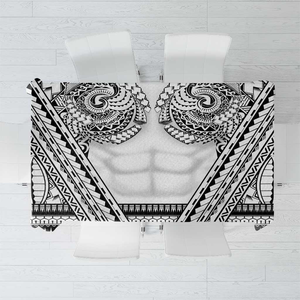 Polynesian Tattoo Inspired Cosplay Costume Tablecloth Tribal Warrior White LT05 White - Polynesian Pride