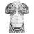 Polynesian Tattoo Inspired Cosplay Costume Women V-Neck T-Shirt Tribal Warrior White - Polynesian Pride