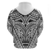 Polynesian Tattoo Inspired Cosplay Costume Zip Hoodie Tribal Warrior White LT05 - Polynesian Pride