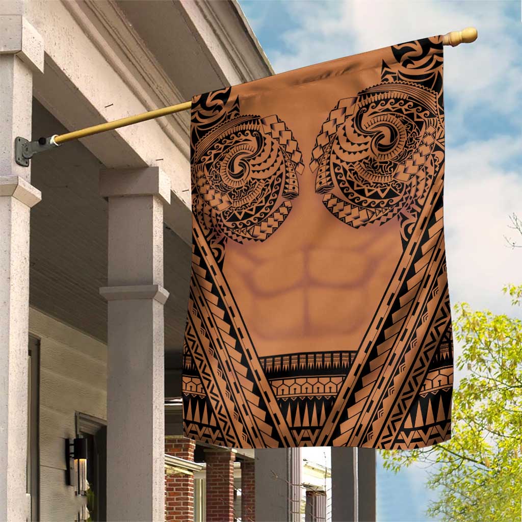 Polynesian Tattoo Inspired Cosplay Costume Garden Flag Tribal Warrior LT05 House Flag Brown - Polynesian Pride