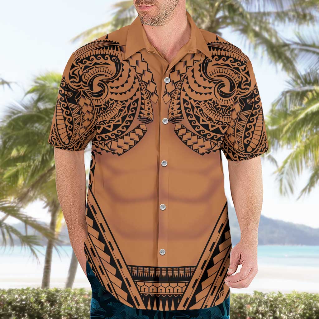 Polynesian Tattoo Inspired Cosplay Costume Hawaiian Shirt Tribal Warrior LT05 - Polynesian Pride