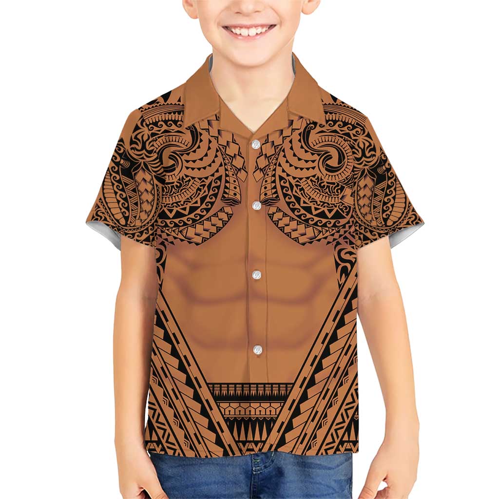 Polynesian Tattoo Inspired Cosplay Costume Hawaiian Shirt Tribal Warrior LT05 - Polynesian Pride