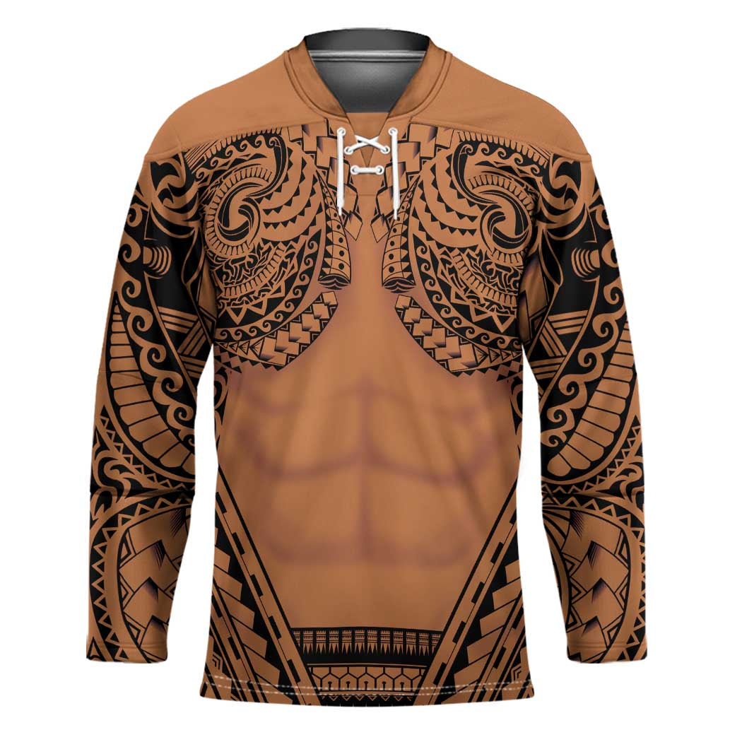 Polynesian Tattoo Inspired Cosplay Costume Hockey Jersey Tribal Warrior - Polynesian Pride
