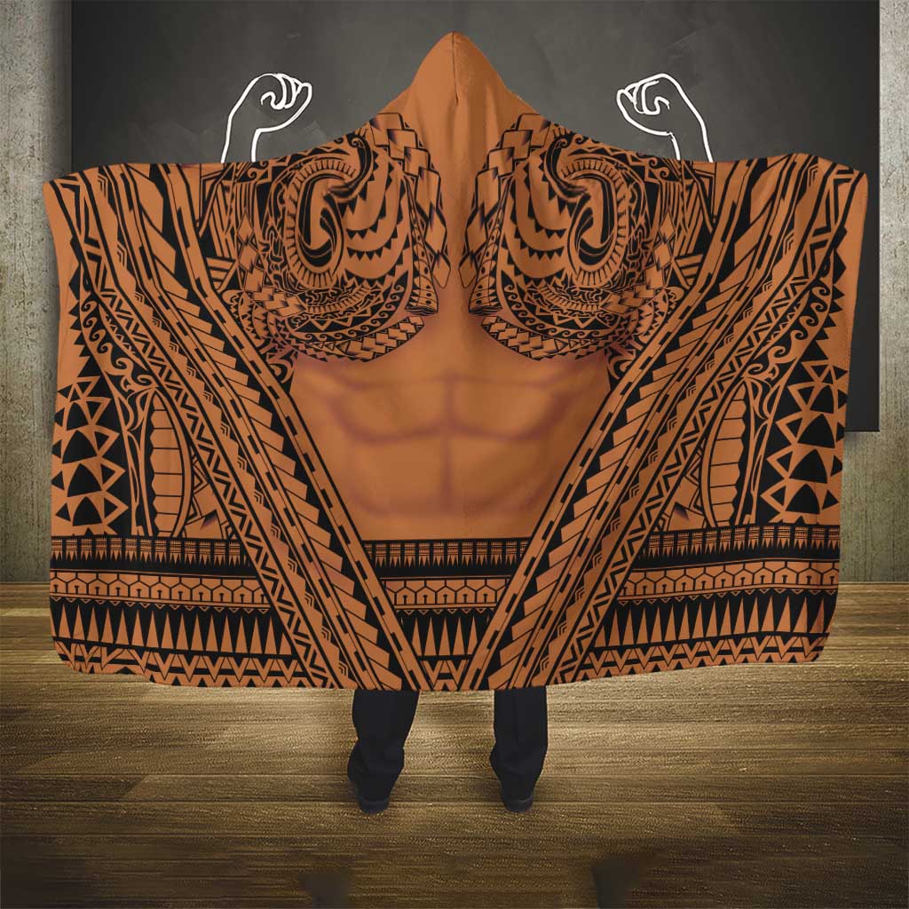 Polynesian Tattoo Inspired Cosplay Costume Hooded Blanket Tribal Warrior LT05 - Polynesian Pride