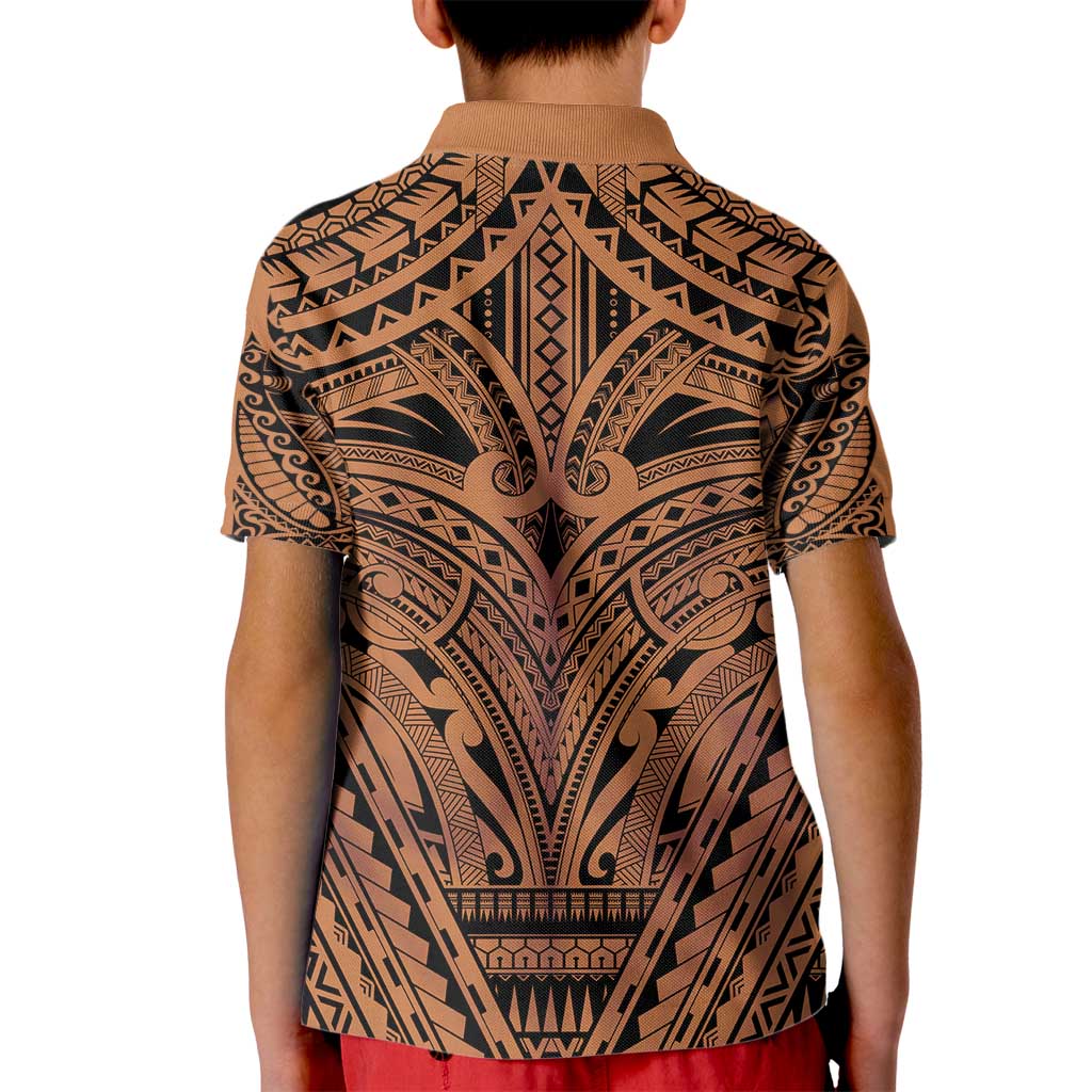 Polynesian Tattoo Inspired Cosplay Costume Kid Polo Shirt Tribal Warrior LT05 - Polynesian Pride