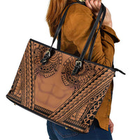Polynesian Tattoo Inspired Cosplay Costume Leather Tote Bag Tribal Warrior - Polynesian Pride