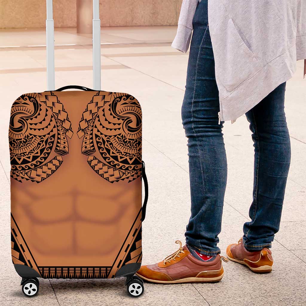 Polynesian Tattoo Inspired Cosplay Costume Luggage Cover Tribal Warrior LT05 Brown - Polynesian Pride