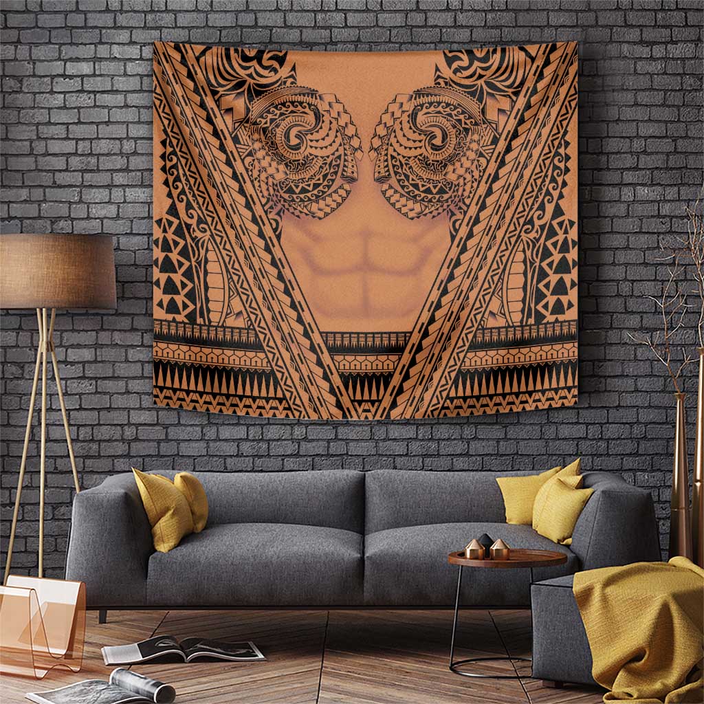 Polynesian Tattoo Inspired Cosplay Costume Tapestry Tribal Warrior LT05 Brown - Polynesian Pride