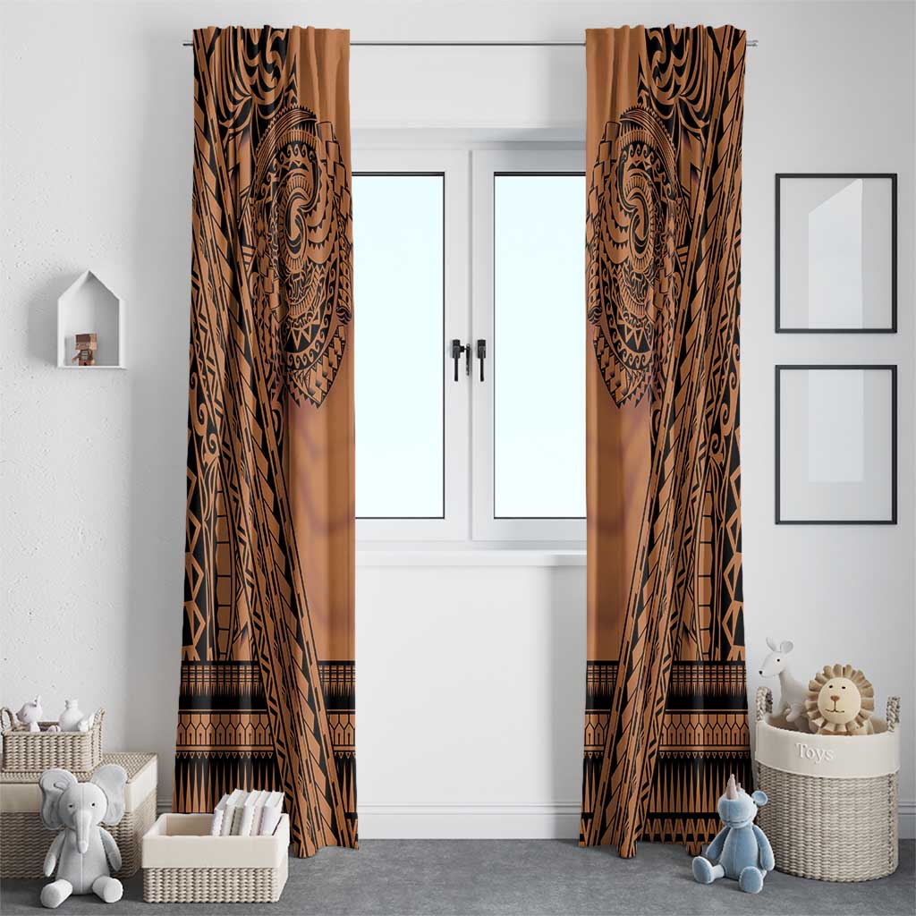 Polynesian Tattoo Inspired Cosplay Costume Window Curtain Tribal Warrior - Polynesian Pride