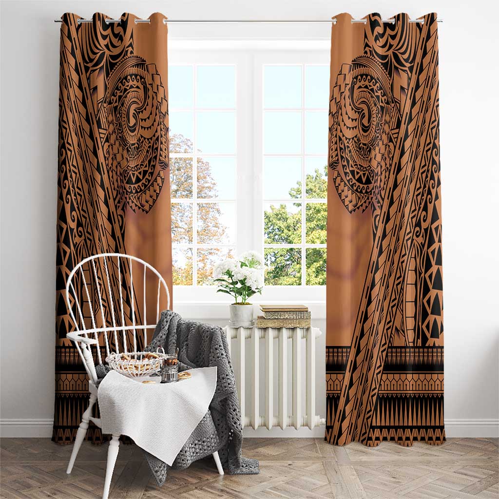 Polynesian Tattoo Inspired Cosplay Costume Window Curtain Tribal Warrior - Polynesian Pride