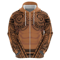 Polynesian Tattoo Inspired Cosplay Costume Zip Hoodie Tribal Warrior LT05 - Polynesian Pride