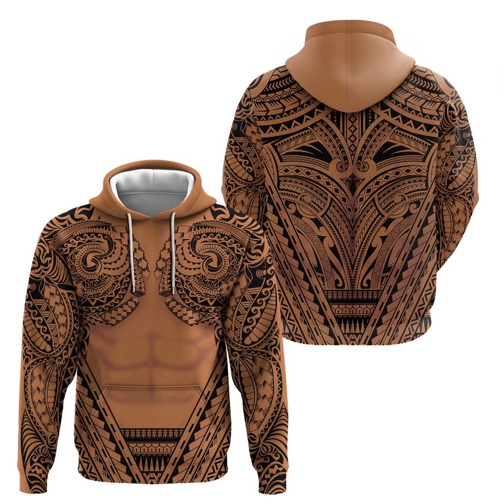 Polynesian Tattoo Inspired Cosplay Costume Zip Hoodie Tribal Warrior LT05 - Polynesian Pride
