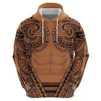 Polynesian Tattoo Inspired Cosplay Costume Zip Hoodie Tribal Warrior LT05 - Polynesian Pride