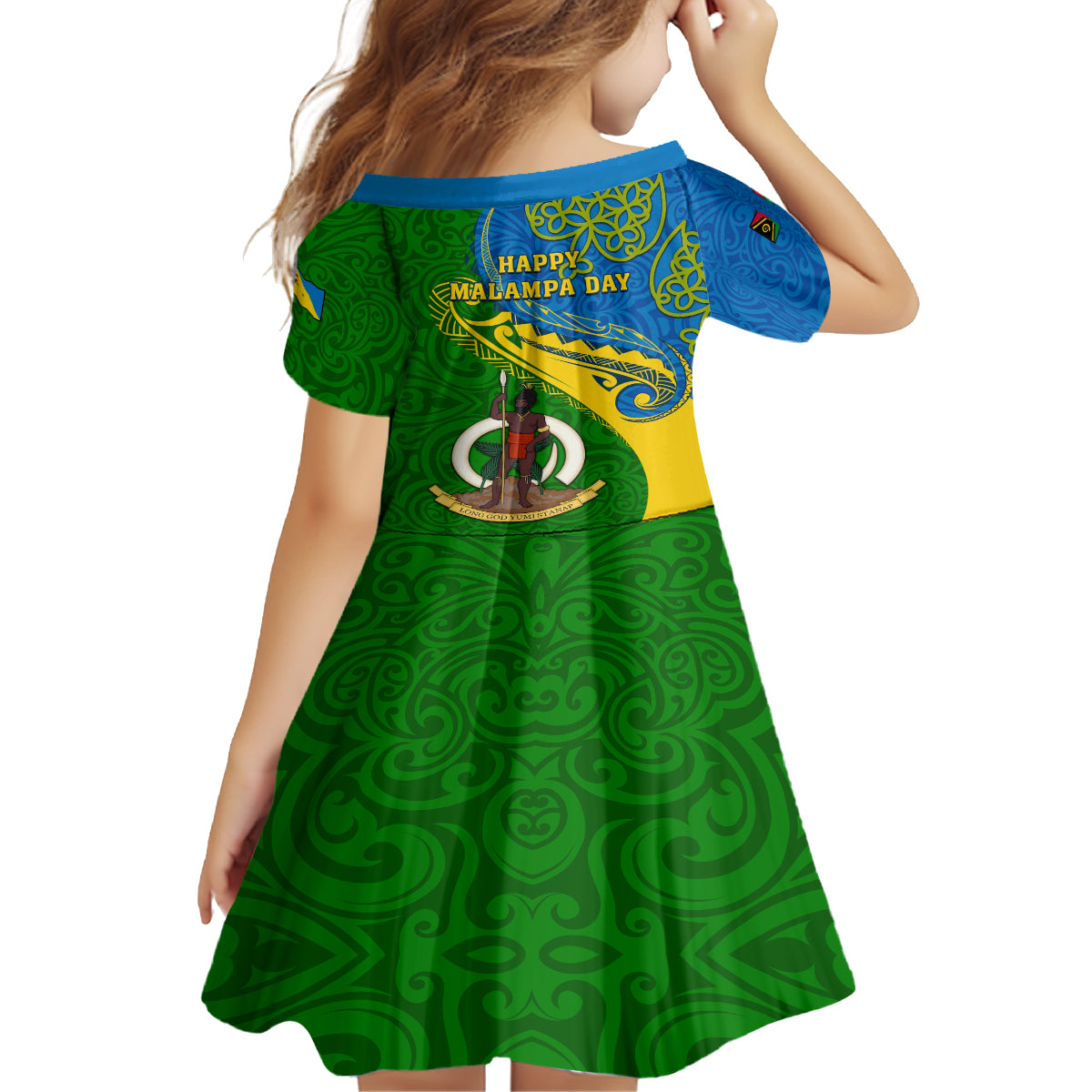 malampa-day-family-matching-off-shoulder-short-dress-and-hawaiian-shirt-sand-drawing-vanuatuan-pattern