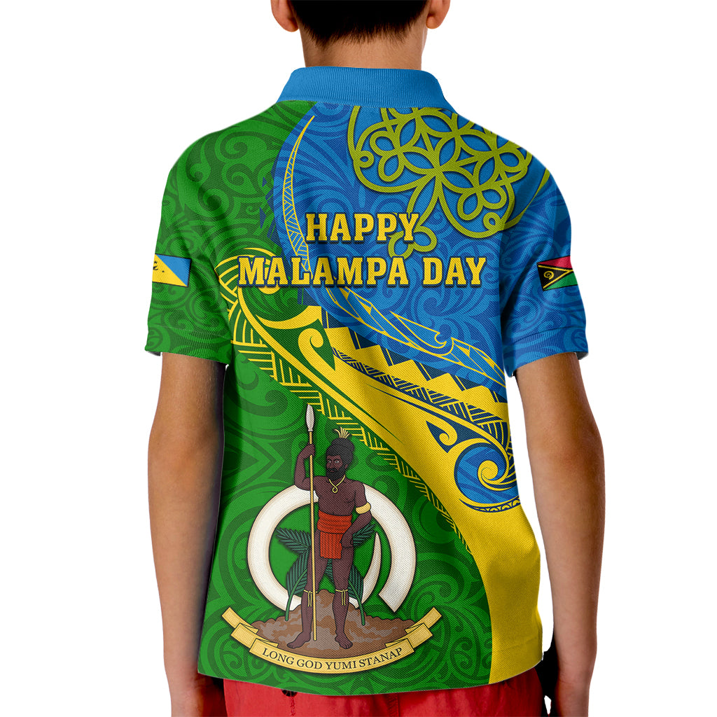 Malampa Day Kid Polo Shirt Sand Drawing Vanuatuan Pattern LT05 - Polynesian Pride