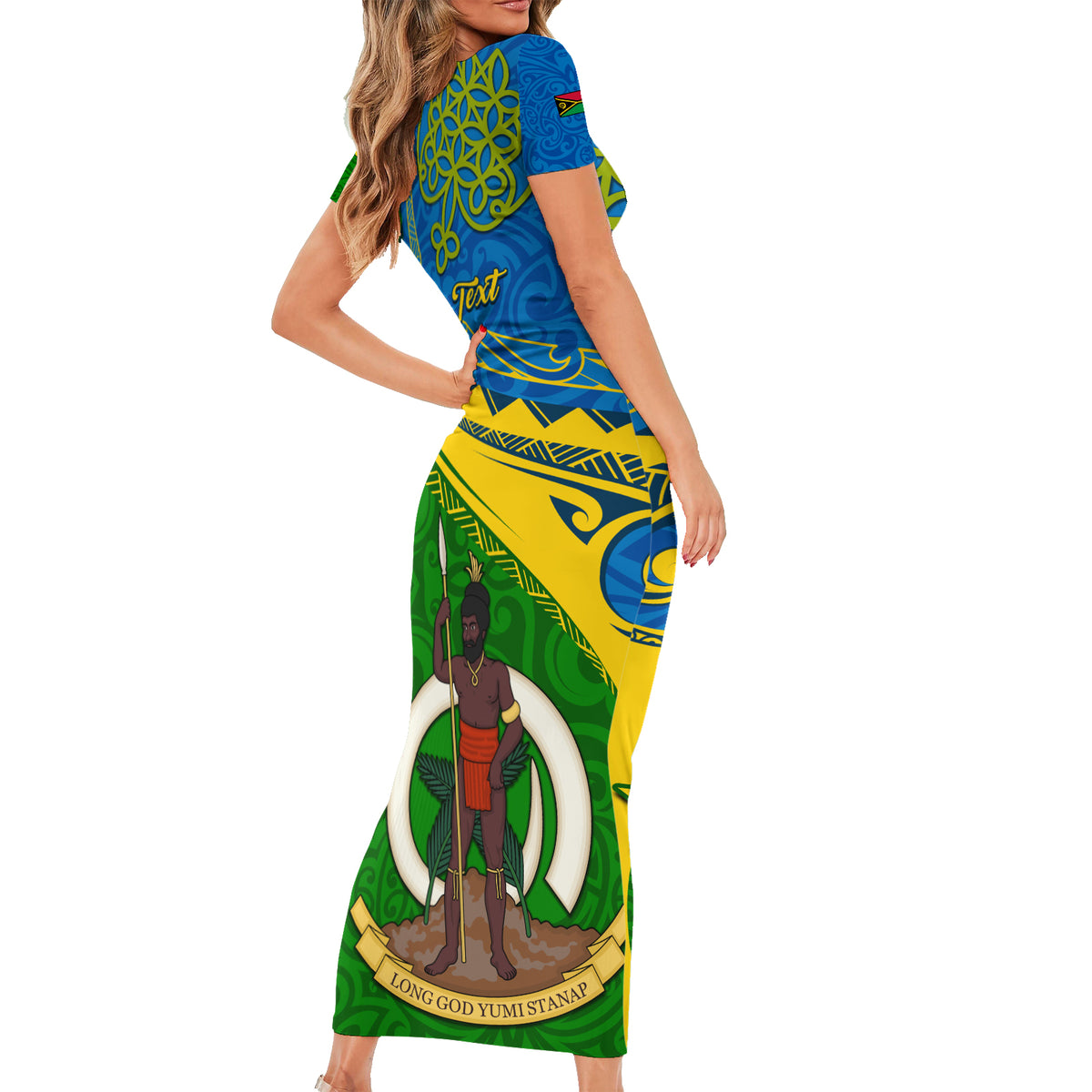 personalized-malampa-day-short-sleeve-bodycon-dress-sand-drawing-vanuatuan-pattern