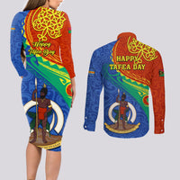 tafea-day-couples-matching-long-sleeve-bodycon-dress-and-long-sleeve-button-shirts-sand-drawing-vanuatuan-pattern