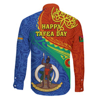 tafea-day-family-matching-off-shoulder-short-dress-and-hawaiian-shirt-sand-drawing-vanuatuan-pattern