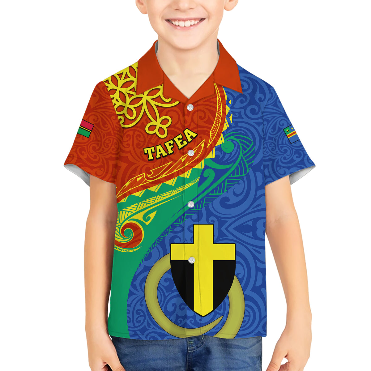 tafea-day-kid-hawaiian-shirt-sand-drawing-vanuatuan-pattern