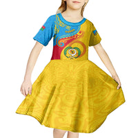 torba-day-kid-short-sleeve-dress-sand-drawing-vanuatuan-pattern