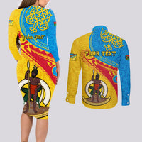 personalized-torba-day-couples-matching-long-sleeve-bodycon-dress-and-long-sleeve-button-shirts-sand-drawing-vanuatuan-pattern