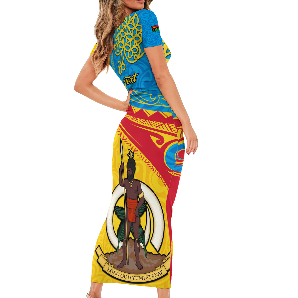 personalized-torba-day-short-sleeve-bodycon-dress-sand-drawing-vanuatuan-pattern