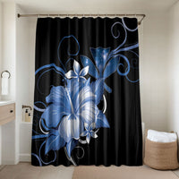 Hawaii Makahiki Kanaka Maoli Bathroom Set Blue Hibiscus Floral Vibes LT05 Shower Curtain Only Blue - Polynesian Pride