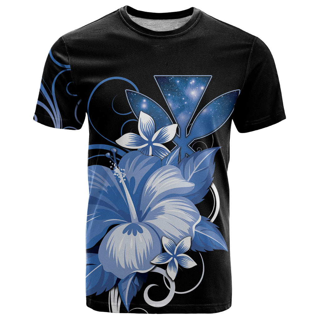 Hawaii Makahiki Kanaka Maoli T Shirt Blue Hibiscus Floral Vibes LT05 Blue - Polynesian Pride