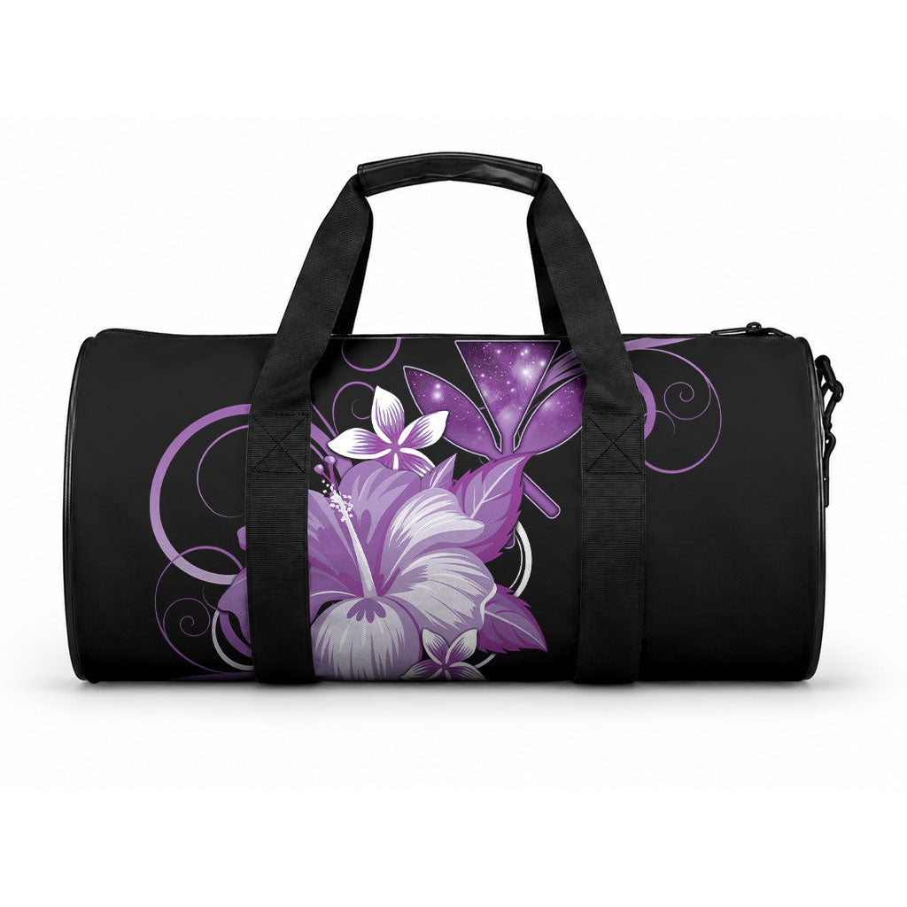 Hawaii Makahiki Kanaka Maoli Duffle Bag Purple Hibiscus Floral Vibes LT05 One size Purple - Polynesian Pride