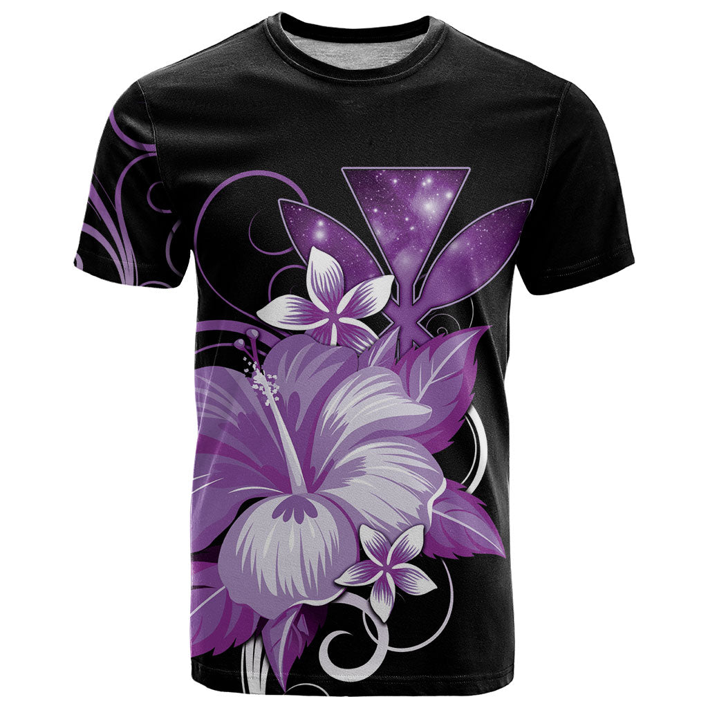 Hawaii Makahiki Kanaka Maoli T Shirt Purple Hibiscus Floral Vibes LT05 Purple - Polynesian Pride