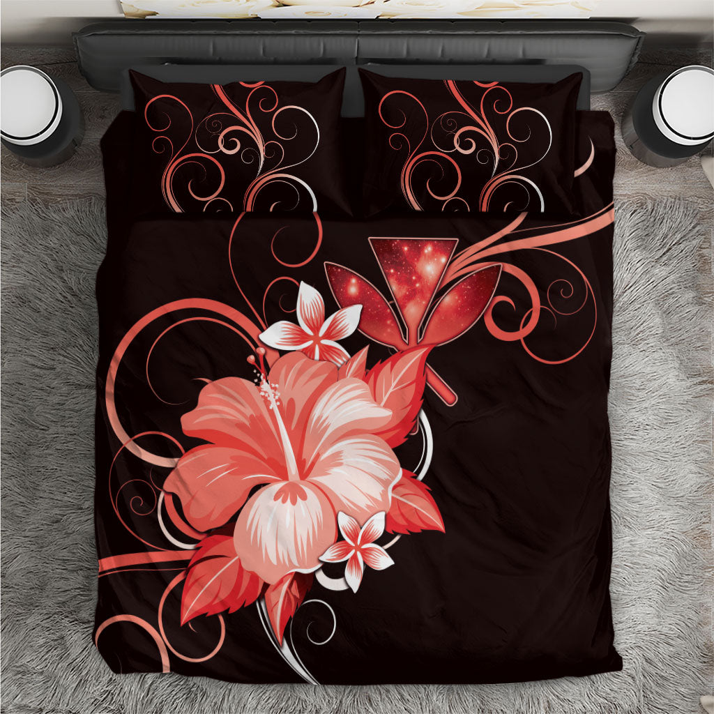 Hawaii Makahiki Kanaka Maoli Bedding Set Red Hibiscus Floral Vibes LT05 Red - Polynesian Pride